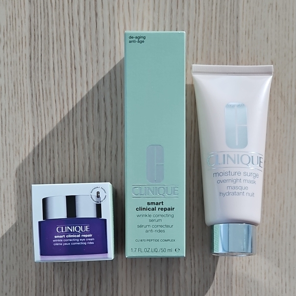 Clinique Smart Clinical Repair Wrinkle Correcting Serum + Eye Cream + Mask Bundl